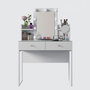 Hanah Home Mesa de Maquillaje con 9 Focos en Blanco